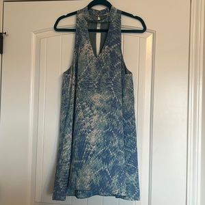 Olivaceous Choker Shift Dress